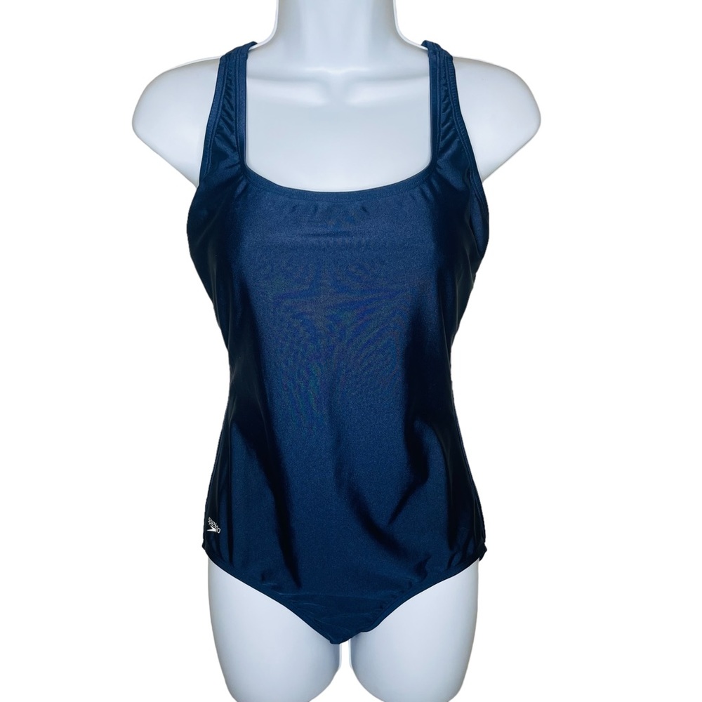 Speedo Navy One Piece Racerback Swimsuit